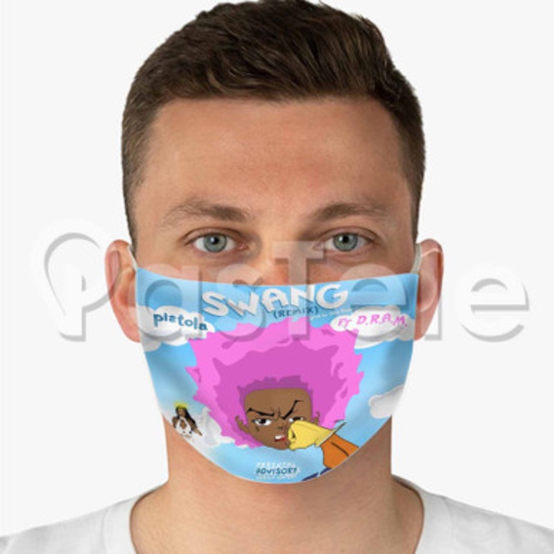 Swang Pistola Feat DRAM Custom Fabric Face Mask Polyester Two Layers Cloth Washable