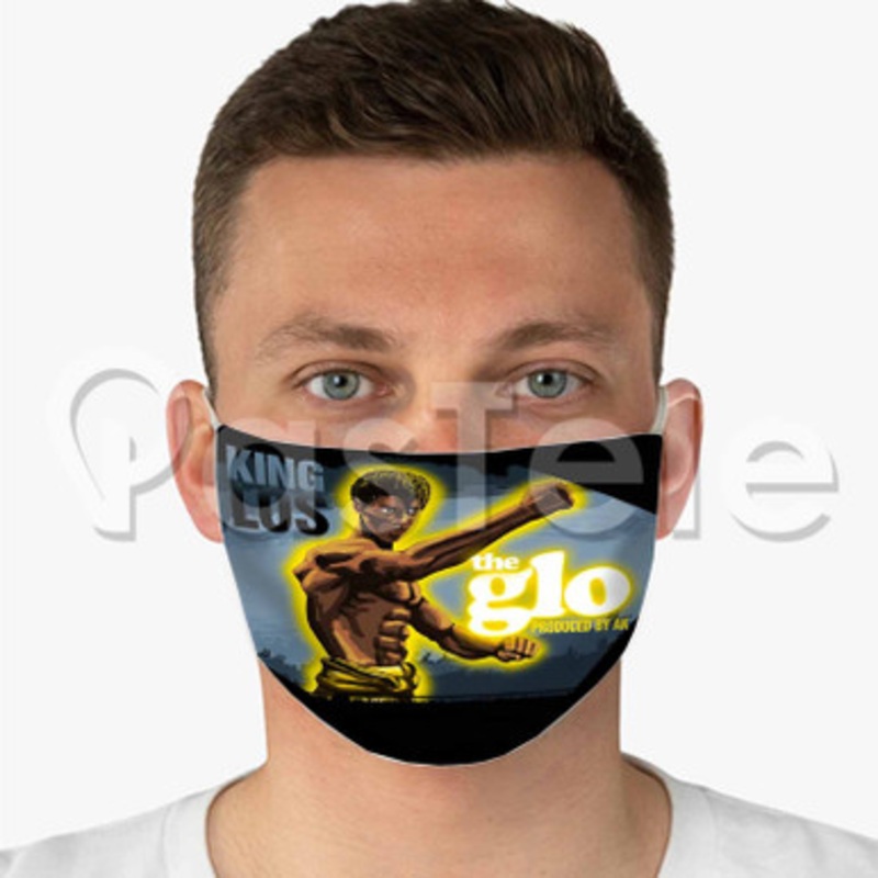 The Glo King Los Custom Fabric Face Mask Polyester Two Layers Cloth Washable