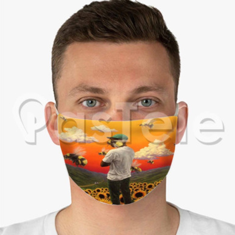 Tyler The Creator Boredom Custom Fabric Face Mask Polyester Two Layers Cloth Washable