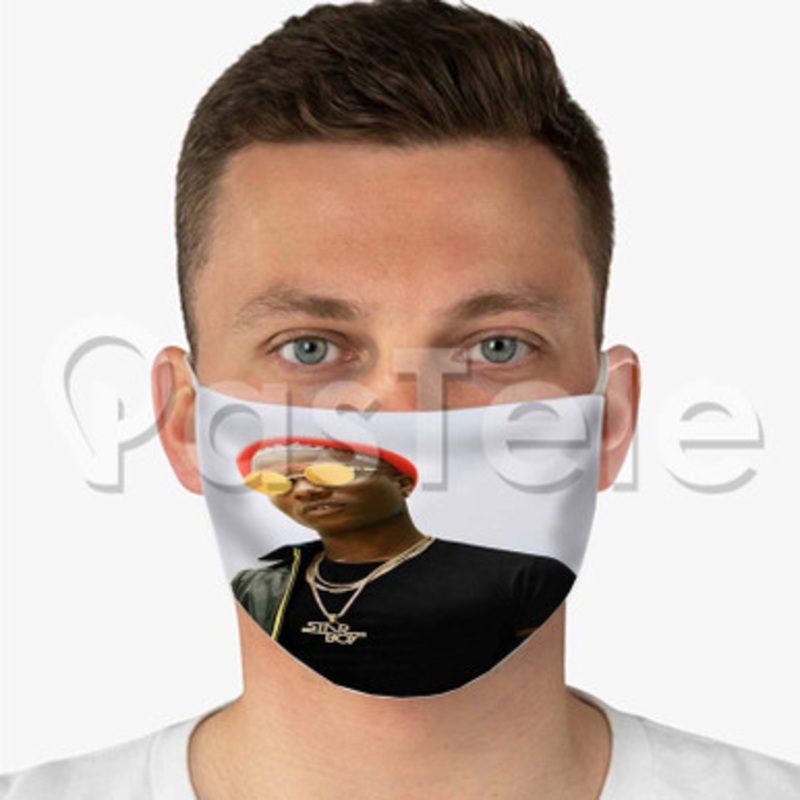 WizKid Custom Fabric Face Mask Polyester Two Layers Cloth Washable