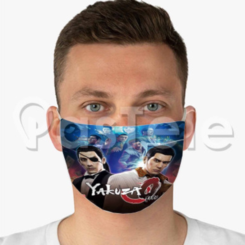 Yakuza 0 Custom Fabric Face Mask Polyester Two Layers Cloth Washable