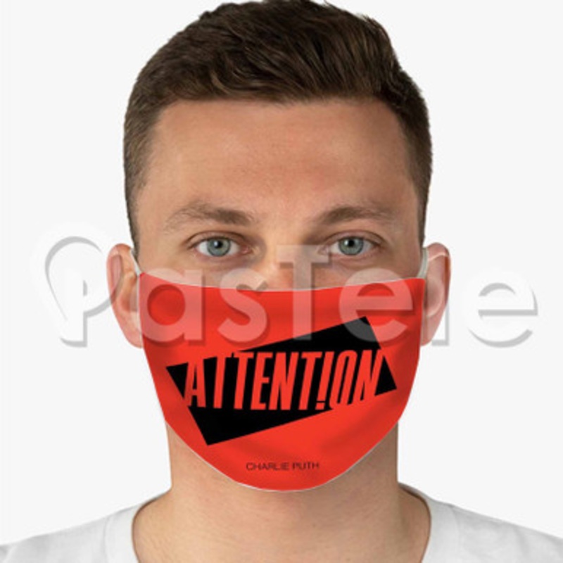 Charlie Puth Attention Custom Fabric Face Mask Polyester Two Layers Cloth Washable