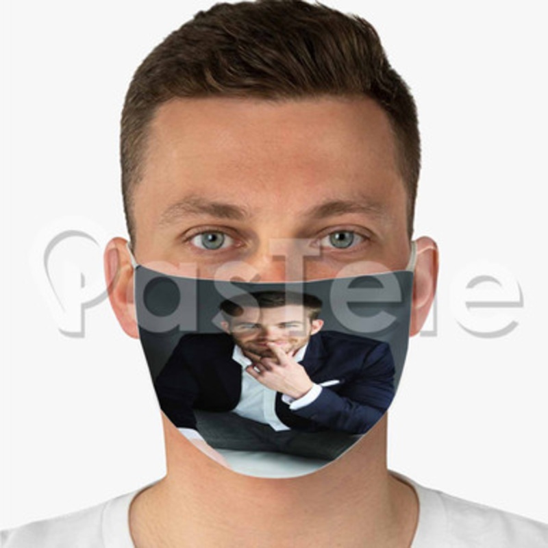 Chris Pine Custom Fabric Face Mask Polyester Two Layers Cloth