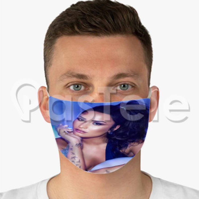 Demi Lovato Custom Fabric Face Mask Polyester Two Layers Cloth Washable