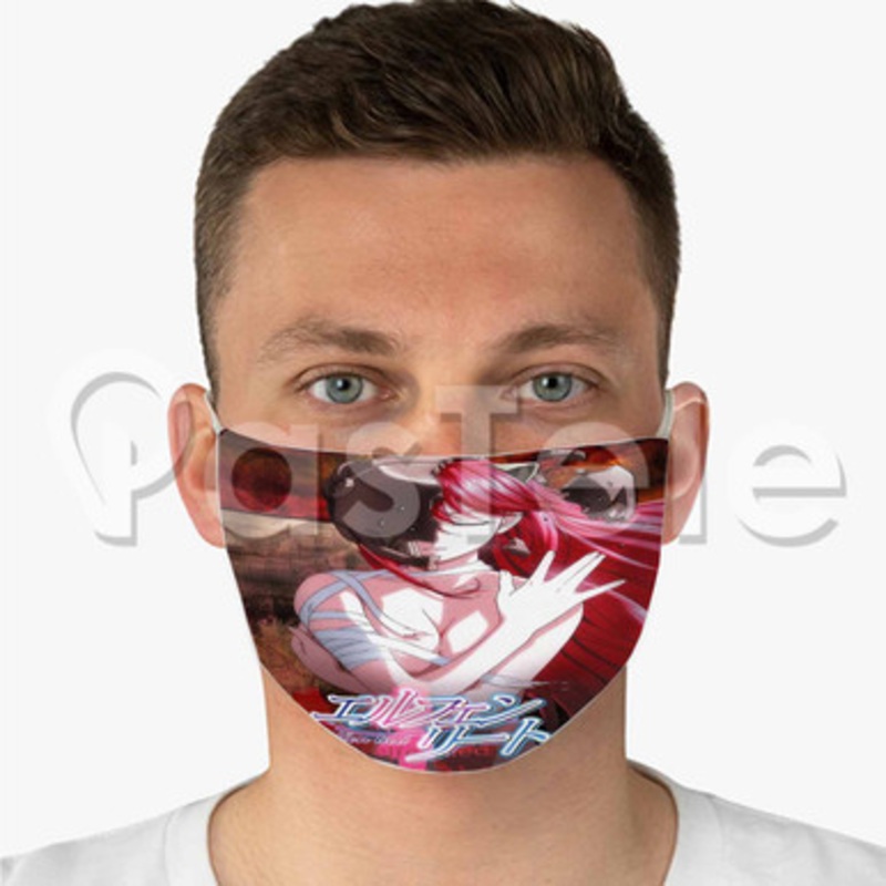 Elfen Lied Custom Fabric Face Mask Polyester Two Layers Cloth
