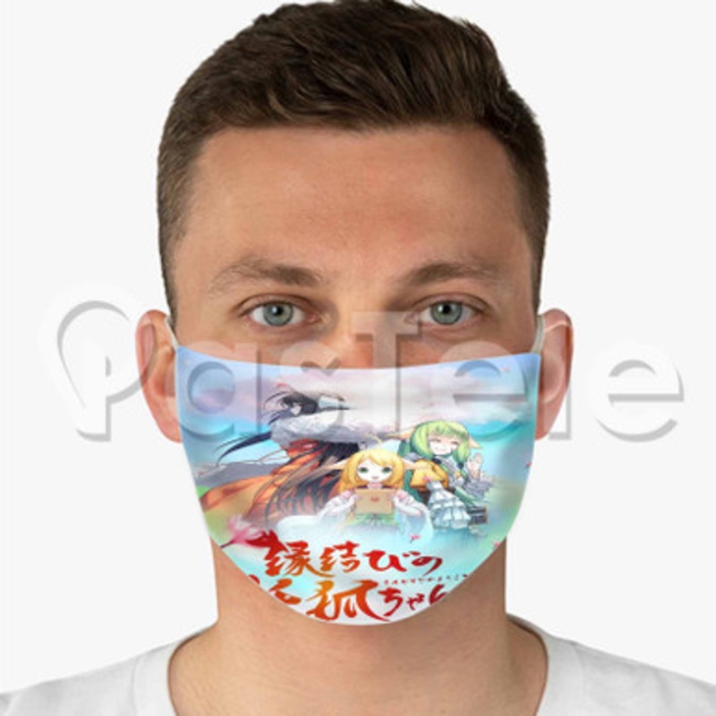 Enmusubi no Youko chan Custom Fabric Face Mask Polyester Two Layers Cloth Washable