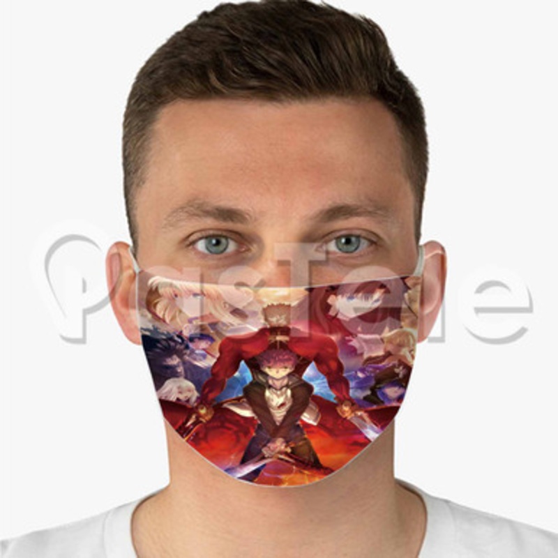 Fate stay night Unlimited Blade Works Custom Fabric Face Mask Polyester Two Layers Cloth