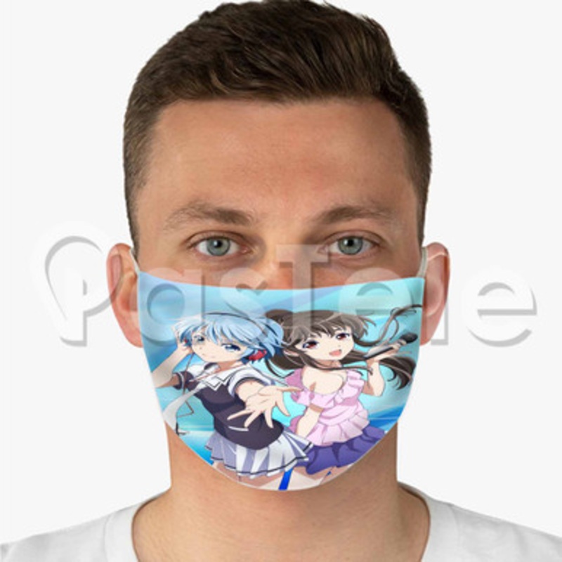 Fuuka 2 Custom Fabric Face Mask Polyester Two Layers Cloth