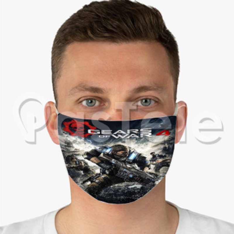 Gears of War 4 Custom Fabric Face Mask Polyester Two Layers Cloth Washable