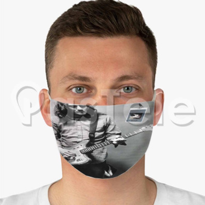 John Frusciante Custom Fabric Face Mask Polyester Two Layers Cloth Washable