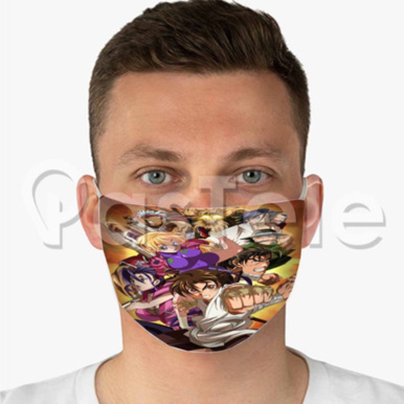 Kenichi The Mightiest Disciple Custom Fabric Face Mask Polyester Two Layers Cloth