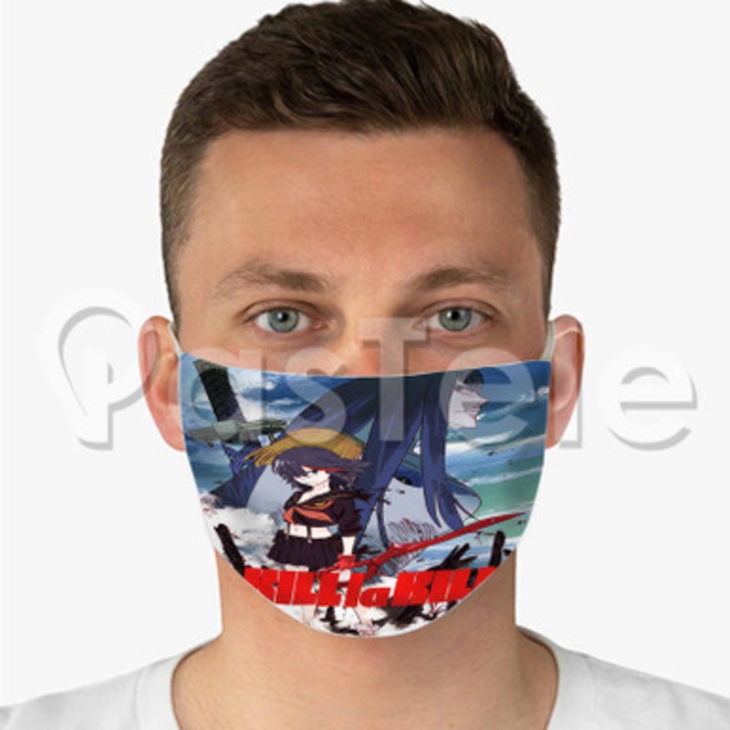 Kill La Kill Custom Fabric Face Mask Polyester Two Layers Cloth Washable