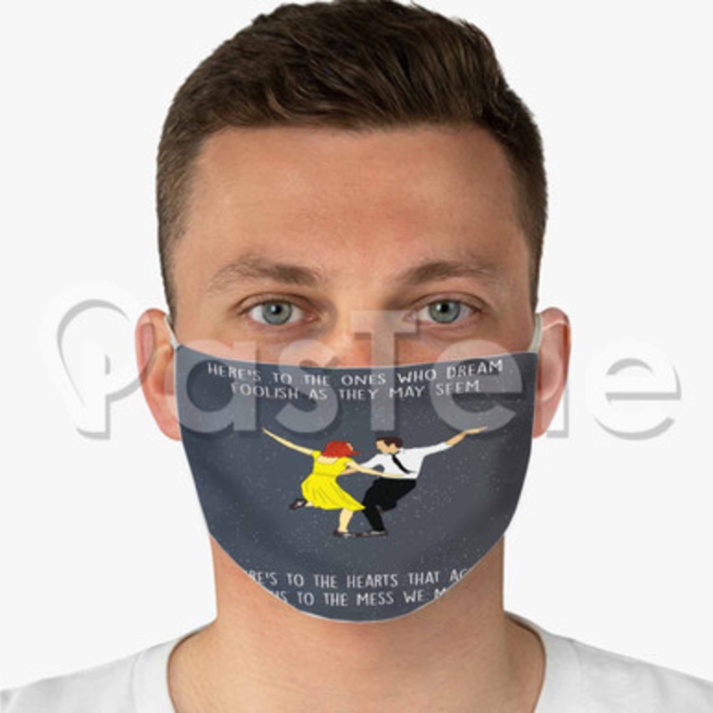 La La Land Custom Fabric Face Mask Polyester Two Layers Cloth