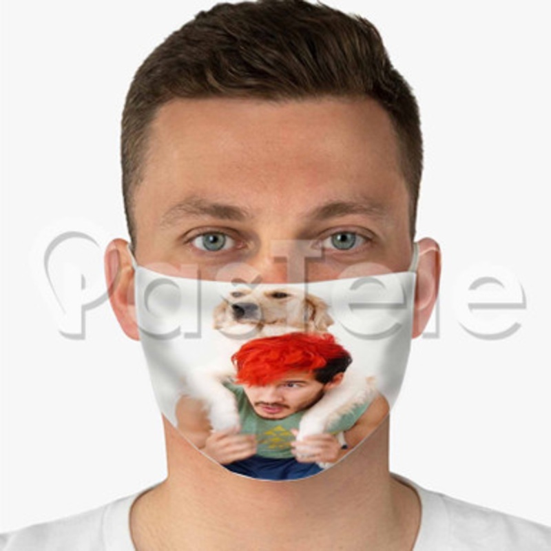 Markiplier Custom Fabric Face Mask Polyester Two Layers Cloth Washable
