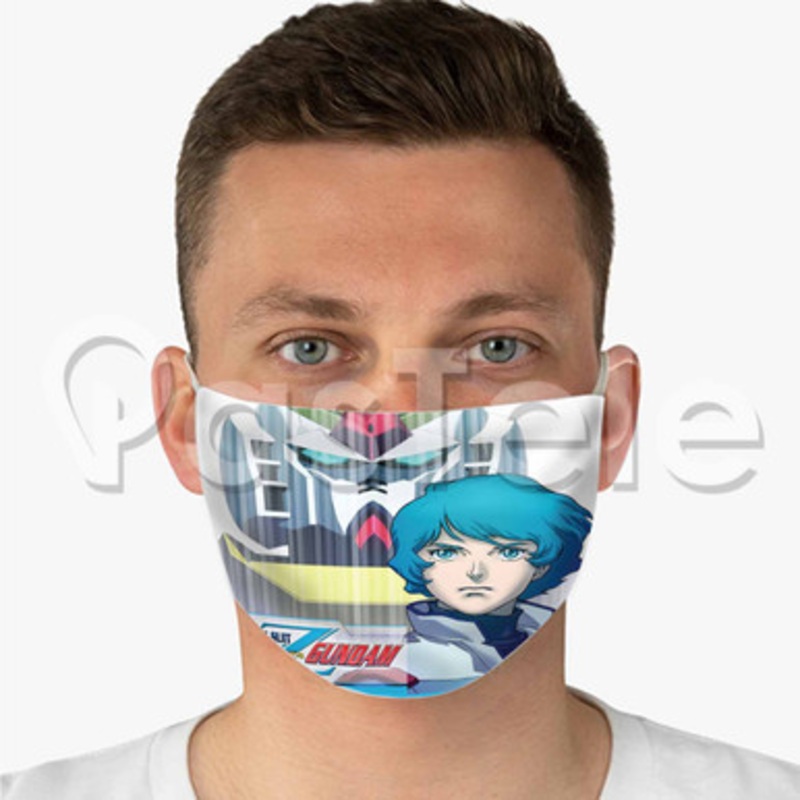 Mobile Suit Zeta Gundam Custom Fabric Face Mask Polyester Two Layers Cloth
