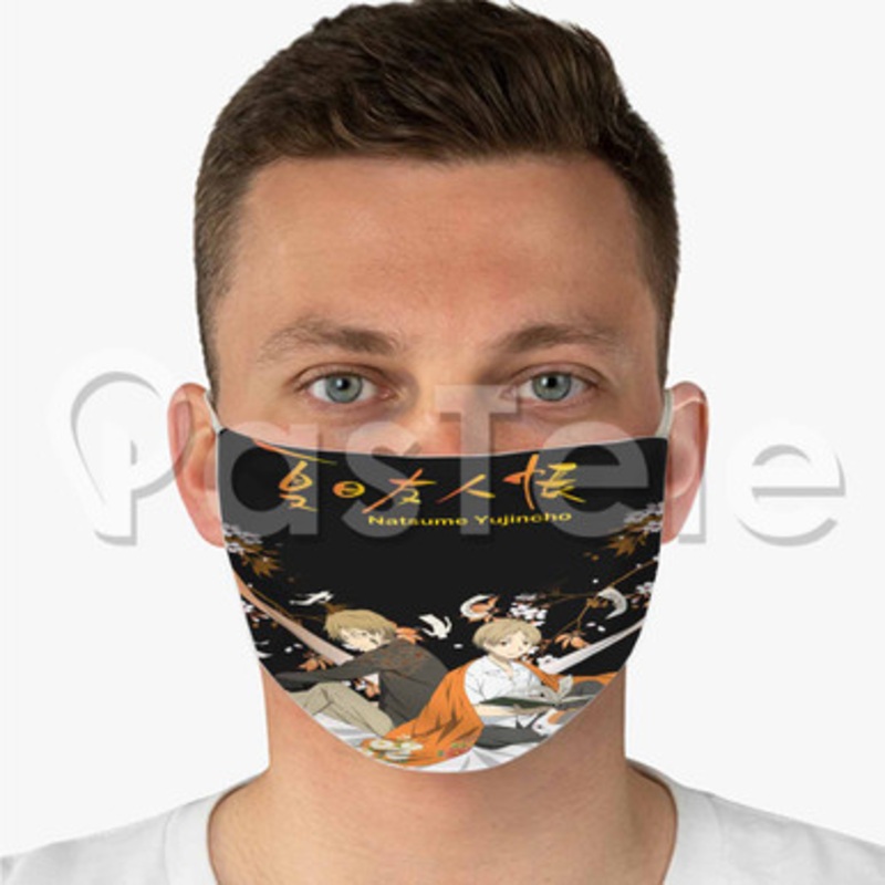 Natsume Y jin Ch Go Custom Fabric Face Mask Polyester Two Layers Cloth
