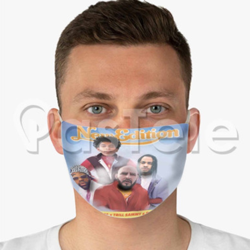 New Edition Dro Fe Feat Valee Dolla Bill Gates Trill Custom Fabric Face Mask Polyester Two Layers Cloth Washable