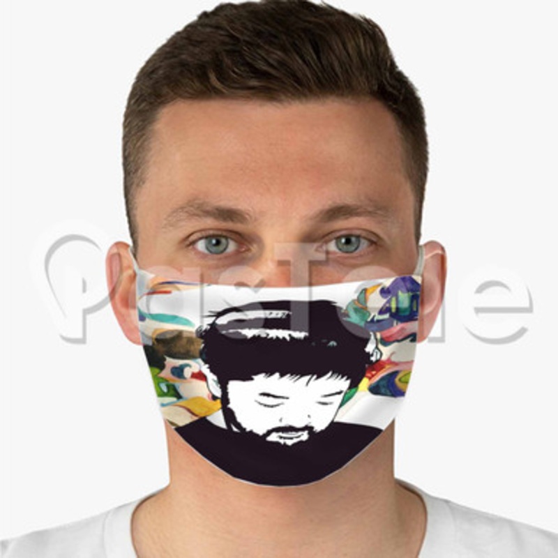 Nujabes Japanese Rapper Custom Fabric Face Mask Polyester Two Layers Cloth