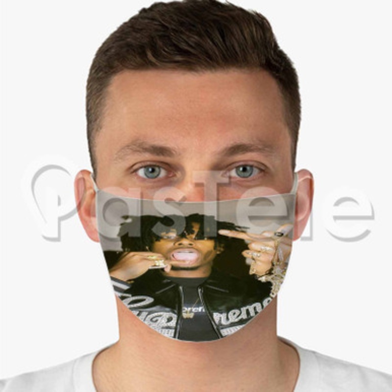 Playboi Carti Custom Fabric Face Mask Polyester Two Layers Cloth Washable