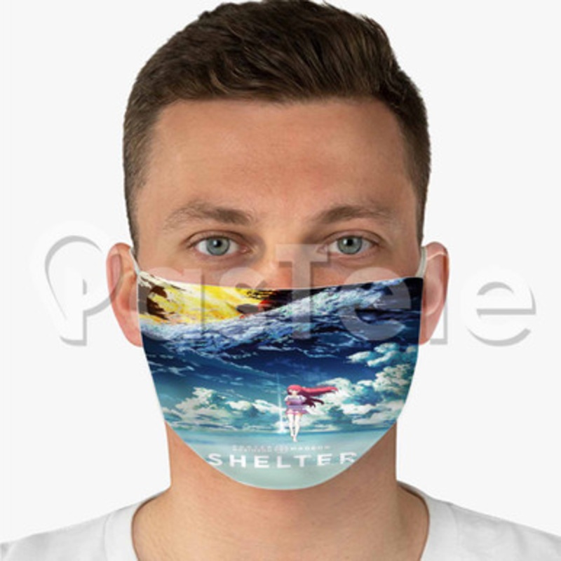 Shelter Custom Fabric Face Mask Polyester Two Layers Cloth