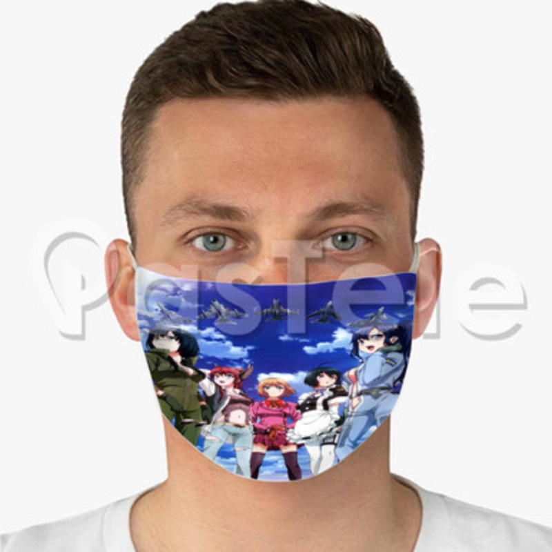 Shirobako Custom Fabric Face Mask Polyester Two Layers Cloth