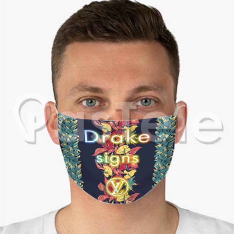 Signs Drake Custom Fabric Face Mask Polyester Two Layers Cloth Washable