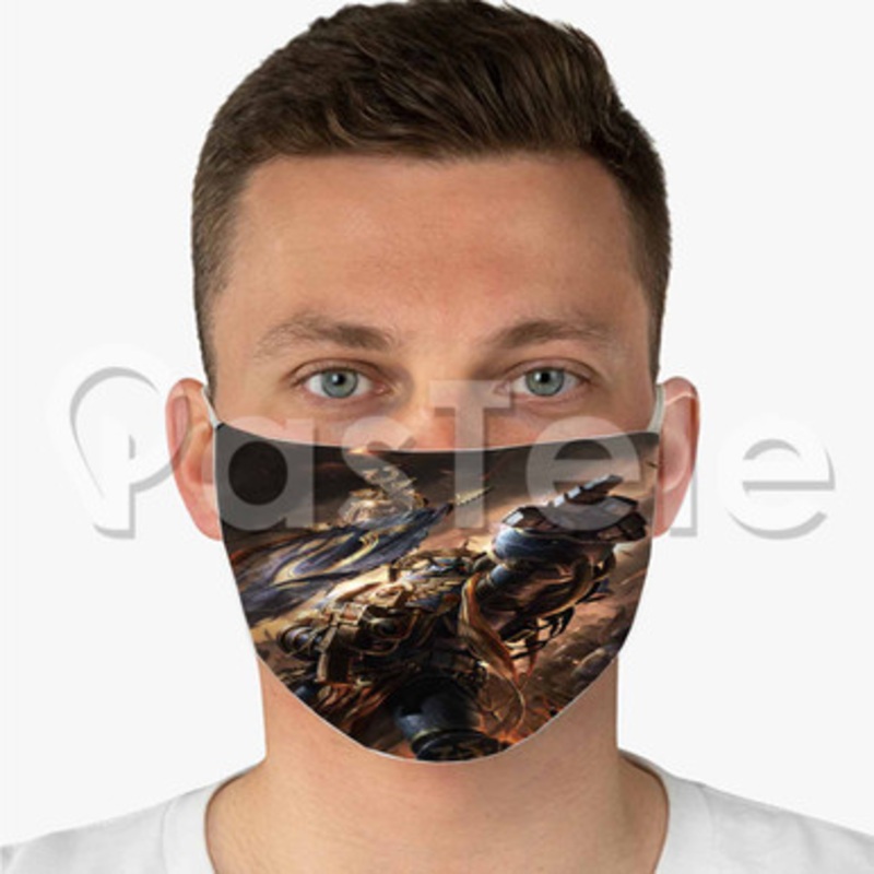 Space Marines Custom Fabric Face Mask Polyester Two Layers Cloth