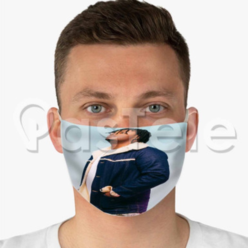 Tee Grizzley Custom Fabric Face Mask Polyester Two Layers Cloth Washable