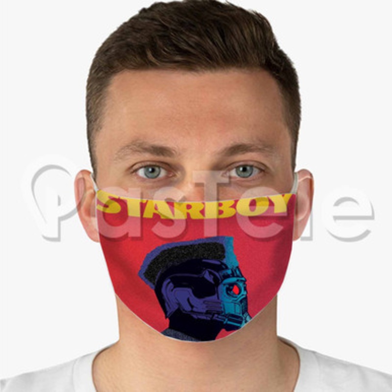 The Weeknd Starboy Custom Fabric Face Mask Polyester Two Layers Cloth