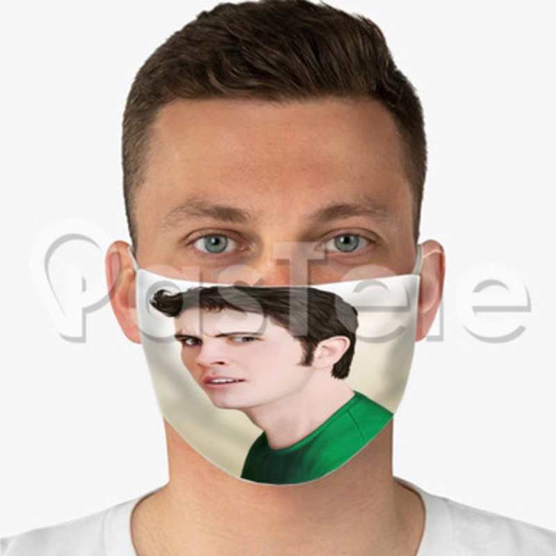 Tobuscus Custom Fabric Face Mask Polyester Two Layers Cloth