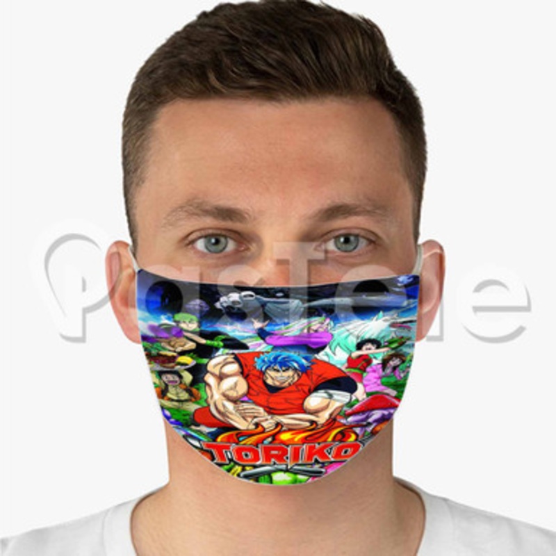 Toriko Custom Fabric Face Mask Polyester Two Layers Cloth
