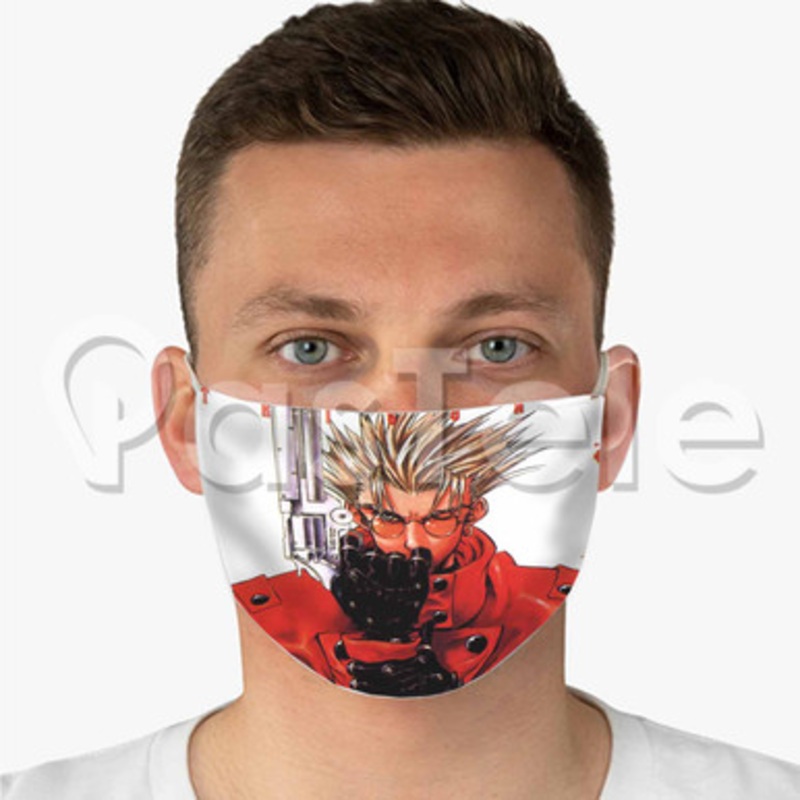 Trigun 2 Custom Fabric Face Mask Polyester Two Layers Cloth