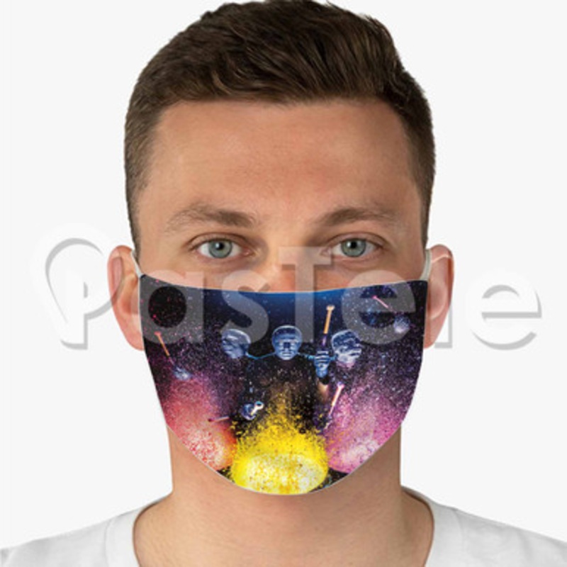 Blue Man Group Custom Fabric Face Mask Polyester Two Layers Cloth
