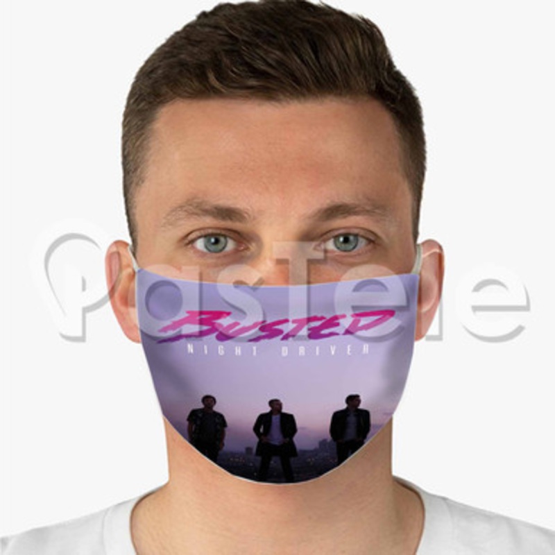 Busted Night Driver Custom Fabric Face Mask Polyester Two Layers Cloth