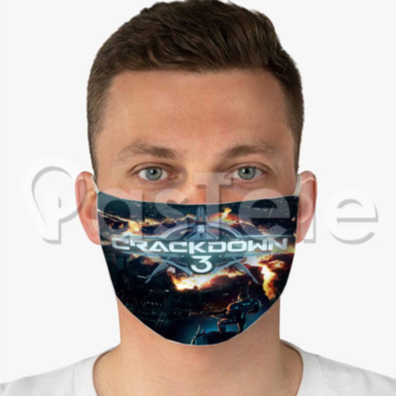 Crackdown 3 Custom Fabric Face Mask Polyester Two Layers Cloth