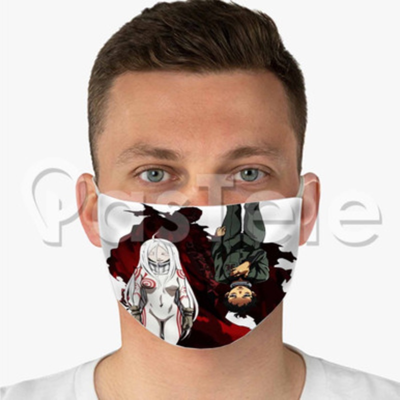 Deadman Wonderland Custom Fabric Face Mask Polyester Two Layers Cloth