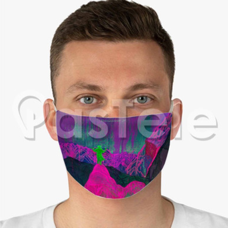 Dinosaur Jr Custom Fabric Face Mask Polyester Two Layers Cloth