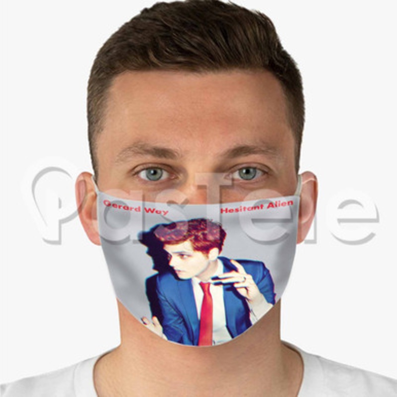 Gerard Way Hesitant Alien Custom Fabric Face Mask Polyester Two Layers Cloth
