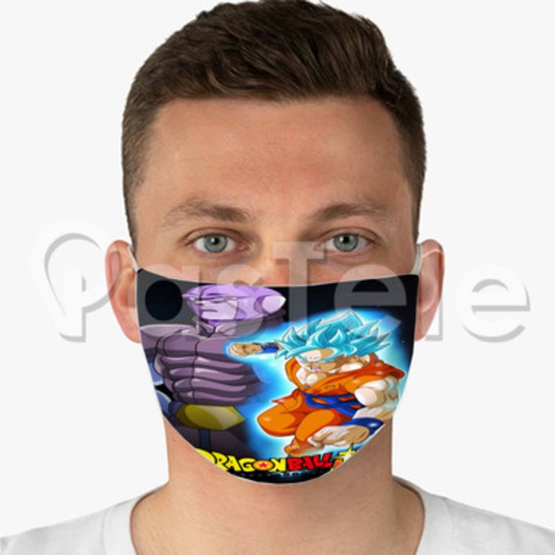 Hit vs Goku Dragon Ball Super Custom Fabric Face Mask Polyester Two Layers Cloth