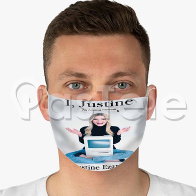 Ijustine Custom Fabric Face Mask Polyester Two Layers Cloth