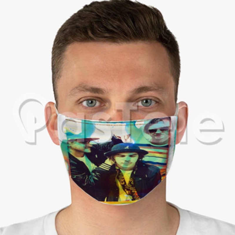 Jagwar Ma Custom Fabric Face Mask Polyester Two Layers Cloth