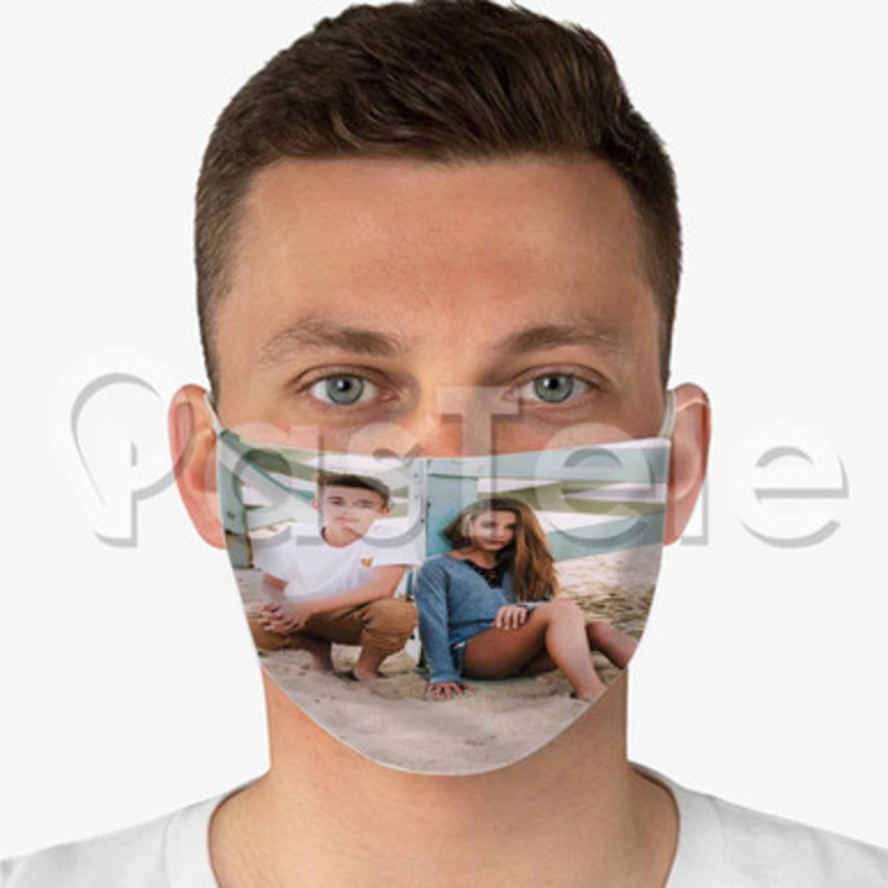 Johnny Orlando and Mackenzie Ziegler Custom Fabric Face Mask Polyester Two Layers Cloth