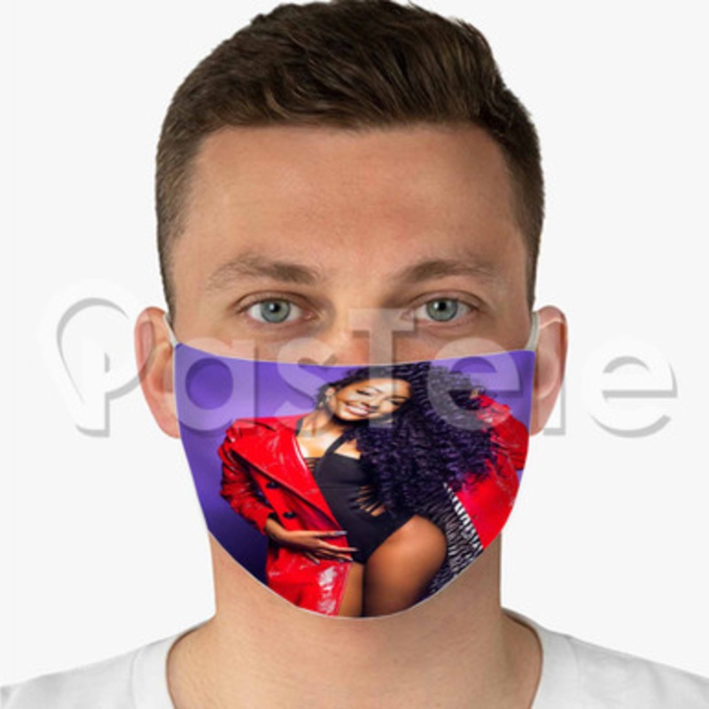 Justine Skye U Don t Know Custom Fabric Face Mask Polyester Two Layers Cloth