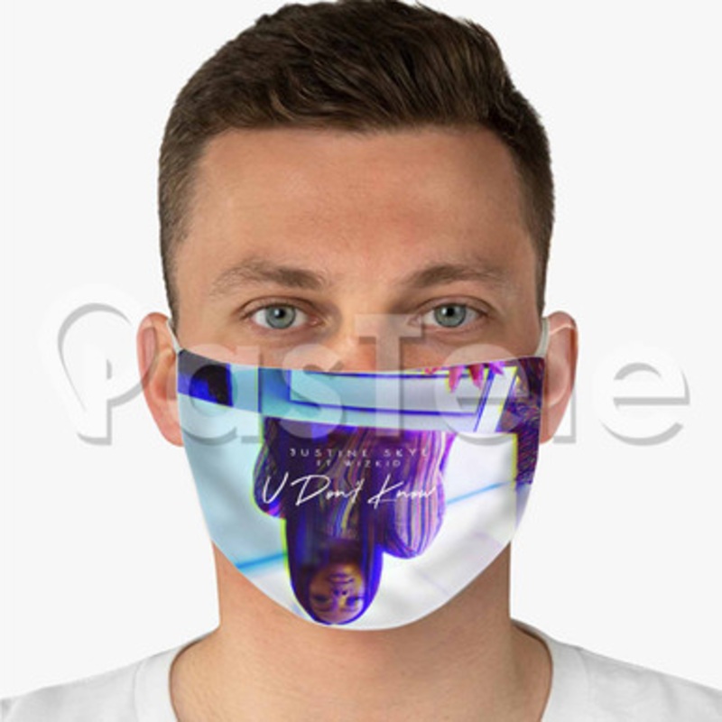 Justine Skye U Don t Know ft Wizkid Custom Fabric Face Mask Polyester Two Layers Cloth
