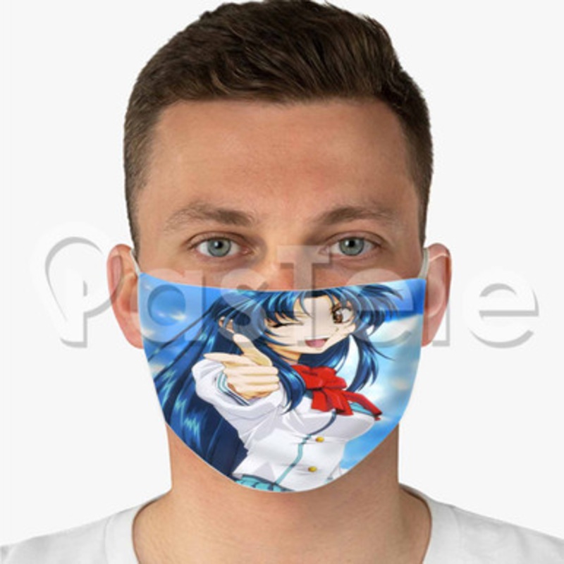 Kaname Chidori Full Metal Panic Custom Fabric Face Mask Polyester Two Layers Cloth