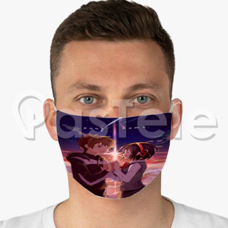 Kimi no Na wa Your Name Custom Fabric Face Mask Polyester Two Layers Cloth