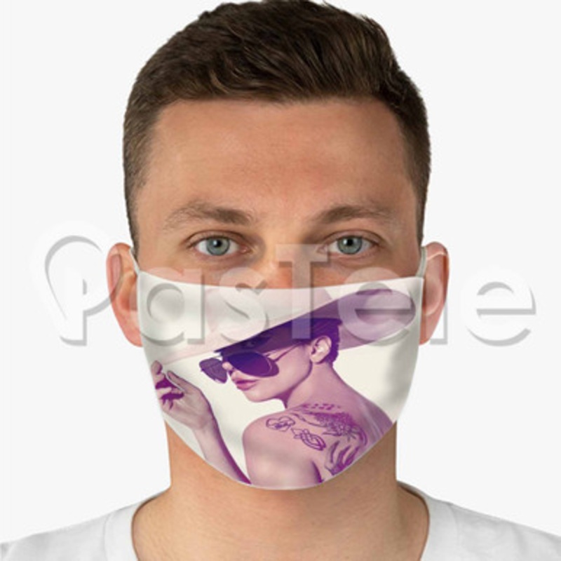 Lady Gaga Custom Fabric Face Mask Polyester Two Layers Cloth