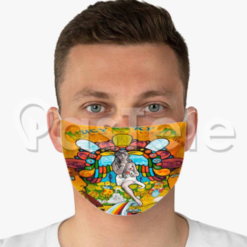 Lucy in the Sky With Diamonds Custom Fabric Face Mask Polyester Two Layers Cloth