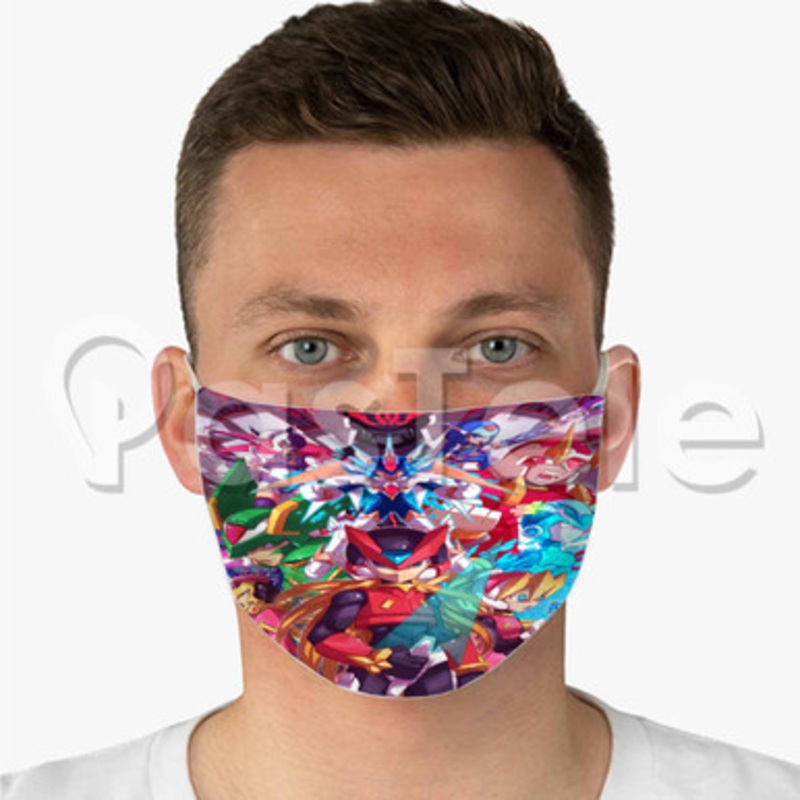Megaman Rockman Zero Custom Fabric Face Mask Polyester Two Layers Cloth