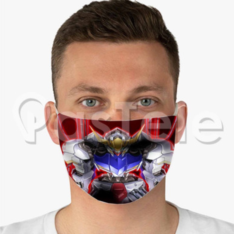 Mobile Suit Gundam Iron Blooded Orphans Custom Fabric Face Mask Polyester Two Layers Cloth